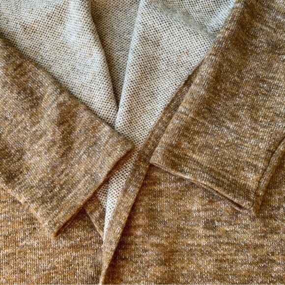 Doe & Rae Tan Waterfall Open Front Cardigan Jacket - Picture 6 of 15